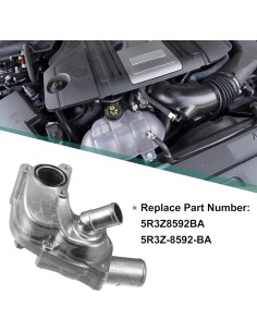 Carcasa de Termostato Aluminio X AUTOHAUX para Ford Mustang 4.0L 2005-2010 2