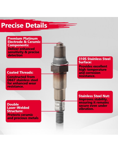 Sensores de Oxígeno XunDong 234-5055 234-4568 para Hyundai/Kia