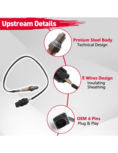 Sensores de Oxígeno XunDong 234-5055 234-4568 para Hyundai/Kia