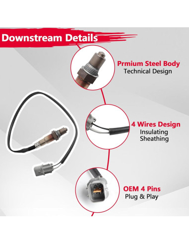 Sensores de Oxígeno XunDong 234-5055 234-4568 para Hyundai/Kia