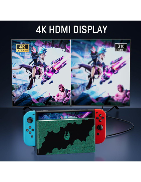 FUNLAB Estación de Acoplamiento para Nintendo Switch Carga 4 Controladores