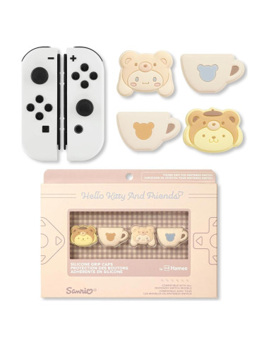 Tapas de Pulgar Hamee Hello Kitty Pompompurin y Cinnamoroll