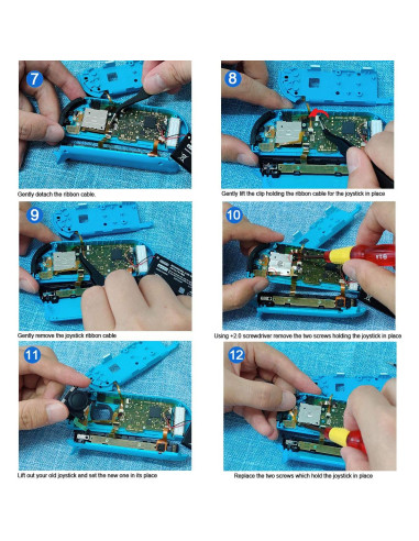 Palancas Reemplazo Joy-Con Veanic 4 Piezas para Nintendo Switch