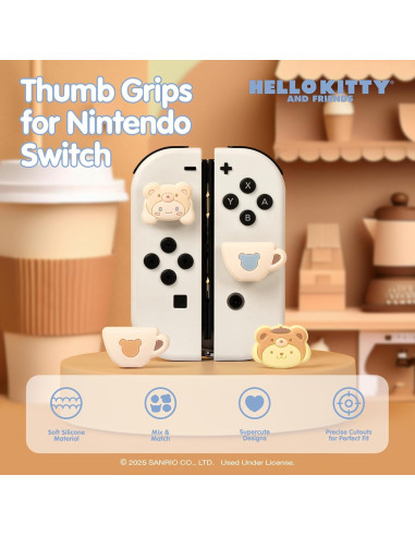 Tapas de Pulgar Hamee Hello Kitty Pompompurin y Cinnamoroll