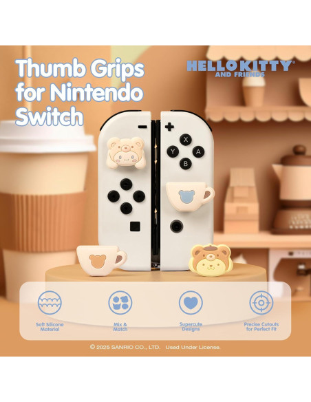 Tapas de Pulgar Hamee Hello Kitty Pompompurin y Cinnamoroll