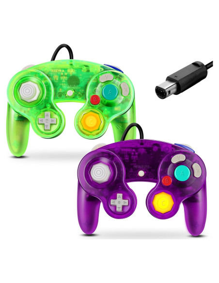Controlador Gamecube FIOTOK Clásico con Cable 2 Pack Controlador Gamecube FIOTOK Clásico con Cable 2 Pack