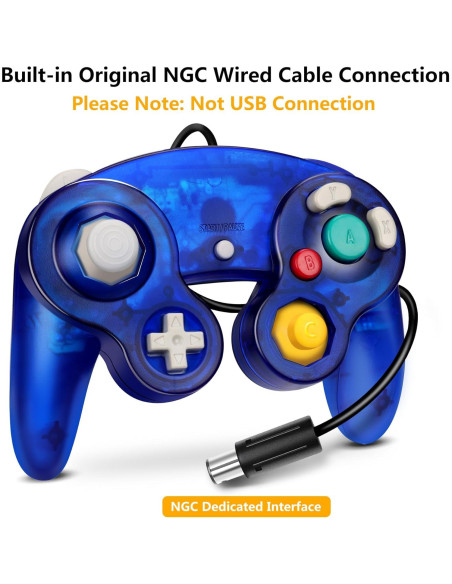 Controlador Gamecube FIOTOK Clásico con Cable 2 Pack Controlador Gamecube FIOTOK Clásico con Cable 2 Pack