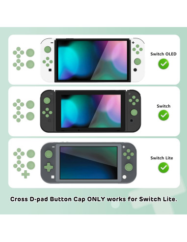 Cubiertas de Silicona PlayVital para Joycon Nintendo Switch - Verde Matcha