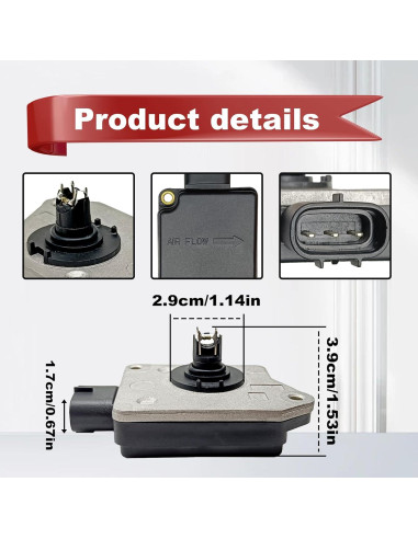 Sensor de Flujo de Aire Masivo Pleoos 22250-75010 Compatible Toyota