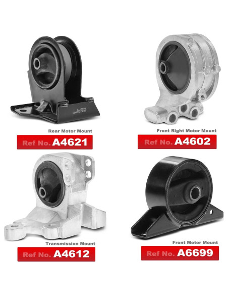 Soporte de Motor y Transmisión A-Premium para Dodge y Mitsubishi