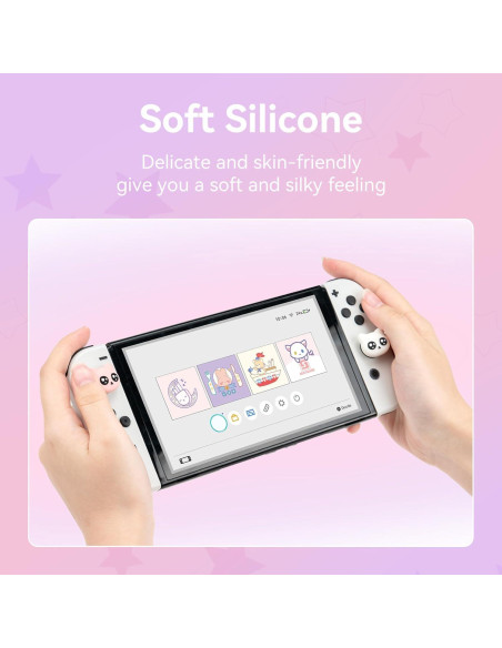 GeekShare Tapas de Joystick Gato para Switch y Lite - Silicona