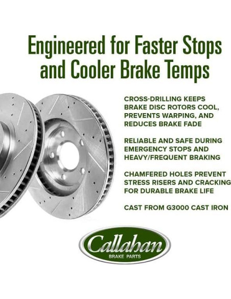 Kit de Freno Delantero Callahan para Audi A4 A5 A6 Q5 320mm