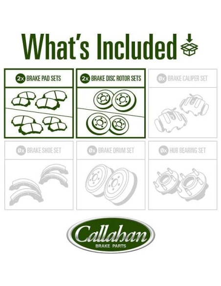 Kit de frenos Callahan para Mitsubishi Outlander 2013-2018