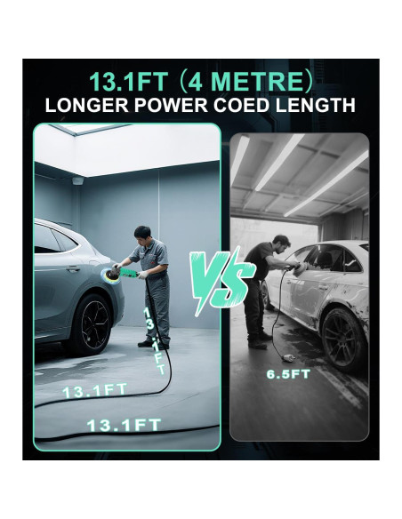 Pulidor de Automóviles ZOTA P702 1600W 7 Velocidades 4m Cable