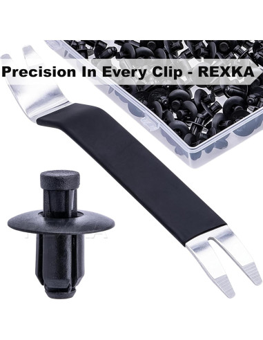 Clips de Nylon Negro Rexka 50pcs 15mm x 10mm para Automóviles