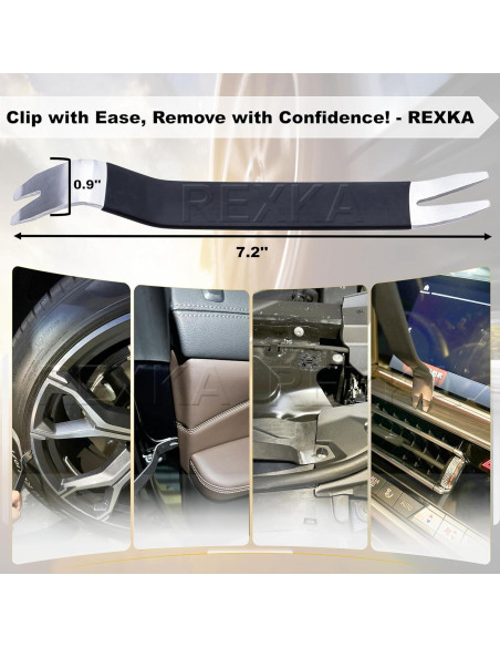 Clips de Nylon Negro Rexka 50pcs 15mm x 10mm para Automóviles