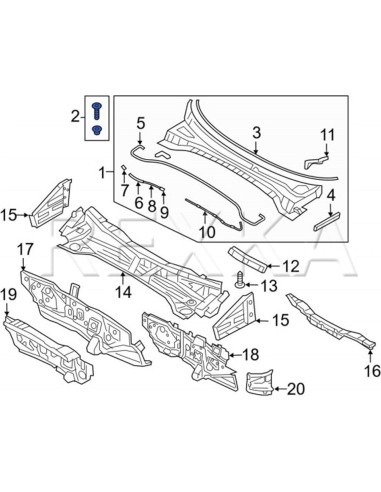 Clips de Nylon Negro Rexka 50pcs 15mm x 10mm para Automóviles