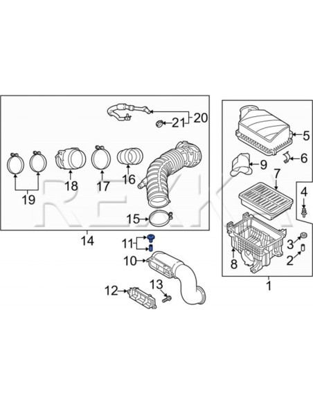 Clips de Nylon Negro Rexka 50pcs 15mm x 10mm para Automóviles