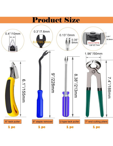 Juego de Herramientas para Quitar Grapas Sunxeke 4 Piezas