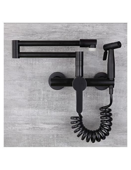 Grifo de Cocina Mezclador Giratorio 360 GDFMUOWDP Negro