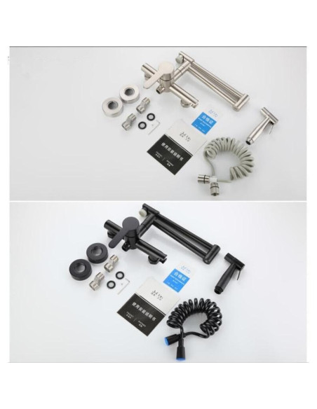 Grifo de Cocina Mezclador Giratorio 360 GDFMUOWDP Negro