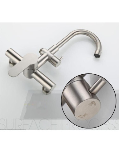 Grifo de Cocina Mezclador Giratorio 360 GDFMUOWDP Negro