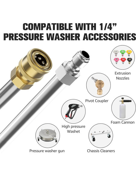 Extensión de Varilla Sealegend 43 cm para Lavadora a Presión