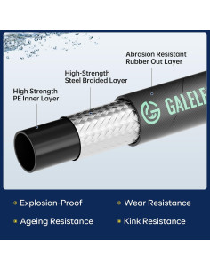 Manguera de presión GALELEOPARD 10 pies 4800 PSI 2