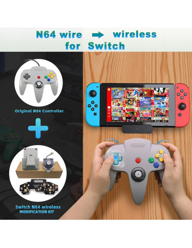 Kit Modificación Controlador N64 Intec Gaming - Compatible Switch