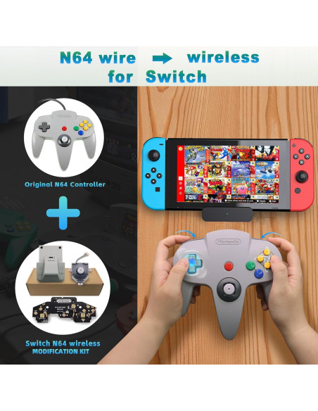 Kit Modificación Controlador N64 Intec Gaming - Compatible Switch