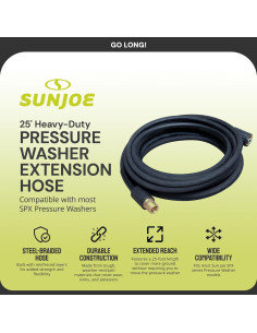 Manguera de Extensión Alta Presión Sun Joe SPX-25HD 7.62 m 2