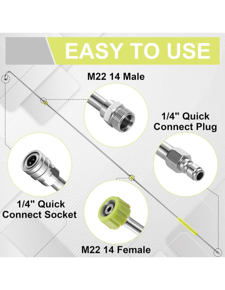 Varilla de Extensión para Lavadora a Presión FIXFANS 304.8 cm