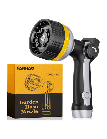Boquilla de Manguera de Jardín FANHAO Amarilla 10 Patrones