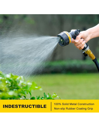 Boquilla de Manguera de Jardín FANHAO Amarilla 10 Patrones