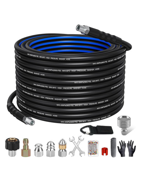 Kit de Jetter de Alcantarillado TUTULUCK 15m 5800PSI 3 Boquillas