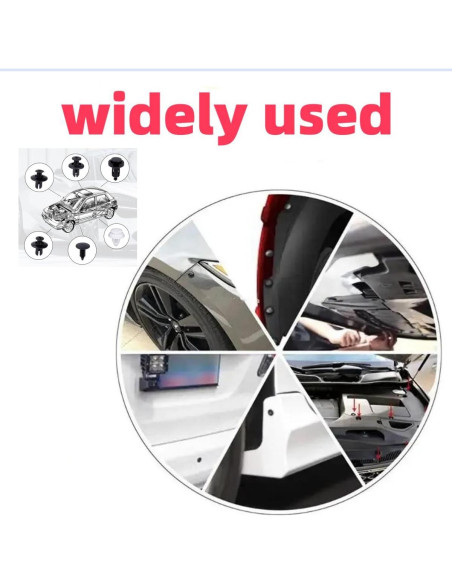 Kit de 100 Clips de Parachoques Nylon ZMSHANGMAO 6 Tamaños