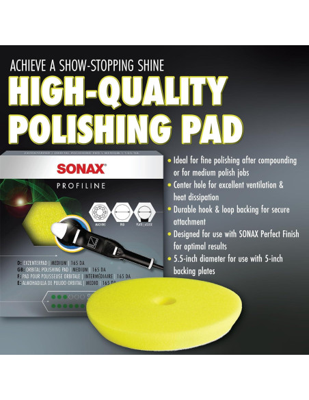 Kit de Pads de Espuma para Corte y Brillo SONAX - 6 Unidades