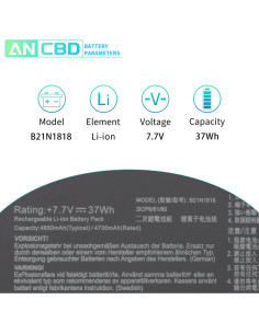 Batería de Laptop Asus Vivobook 17 B21N1818 7.7V 37Wh 2