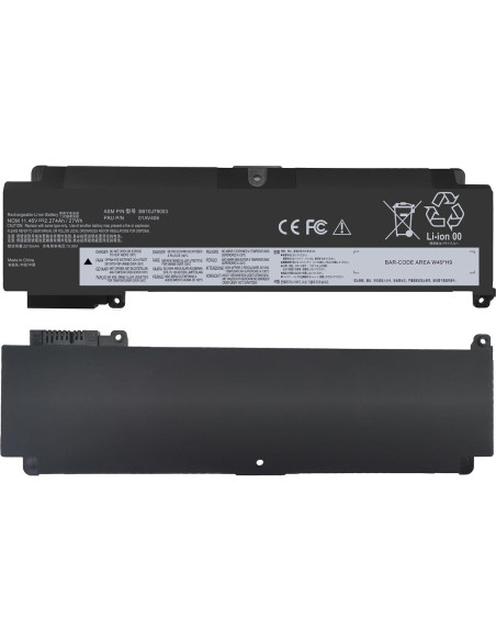 Batería Interna ThinkPad T460S T470S Huizhou 01AV406 27Wh