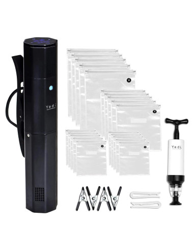 Yedi Sous Vide Cooker 1000W con Accesorios Deluxe y Recetas