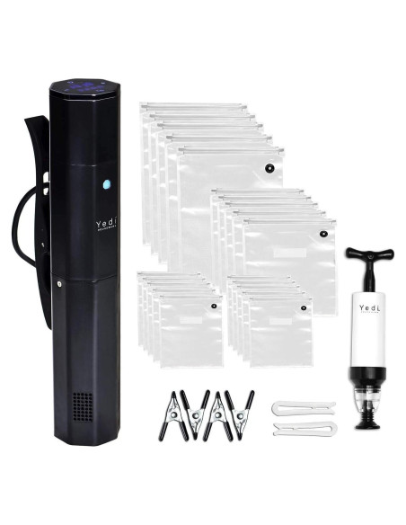 Yedi Sous Vide Cooker 1000W con Accesorios Deluxe y Recetas