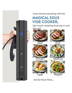 Yedi Sous Vide Cooker 1000W con Accesorios Deluxe y Recetas 2