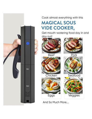Yedi Sous Vide Cooker 1000W con Accesorios Deluxe y Recetas