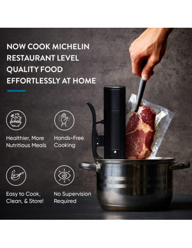 Yedi Sous Vide Cooker 1000W con Accesorios Deluxe y Recetas