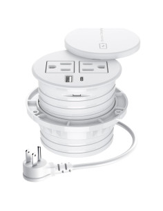 Grommet de Poder Empotrado Blanco Jgstkcity 3" con Carga Rápida