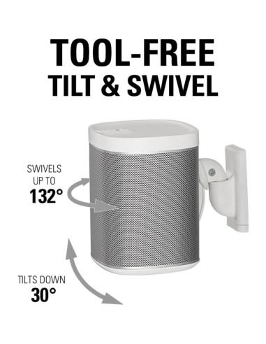 Soporte de pared ajustable Sanus para altavoces Sonos - Blanco