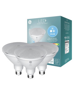 Bombillas LED+ PAR38 GE para exteriores, 15W, 3 unidades RGB