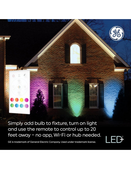 Bombillas LED+ PAR38 GE para exteriores, 15W, 3 unidades RGB