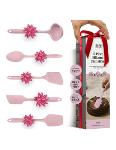 Set de Utensilios de Cocina GIR - 5 Piezas Antiadherente Rosa