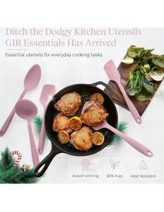 Set de Utensilios de Cocina GIR - 5 Piezas Antiadherente Rosa 2